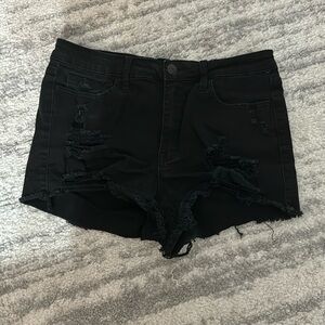 Black Jean shorts